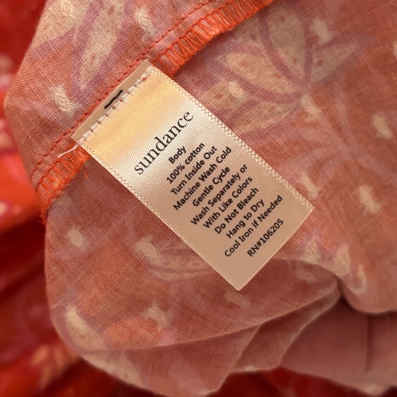Sundance Artful Ari Maxi Dress Sundress Orange Floral Size Medium - Picture 6 of 8